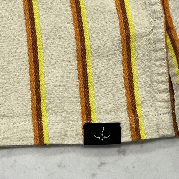 Prana NEW Unisex (MXL , WXXL) Mantra Heritage SLIM Organic Button Shirt Striped - Picture 8 of 14